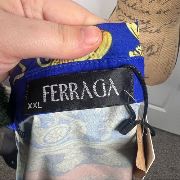 Sz M Ferrara Jaguar and Italian Printed Blouse & Pleated Skirt SET NWT $135 MSRP - Picture 13 of 15